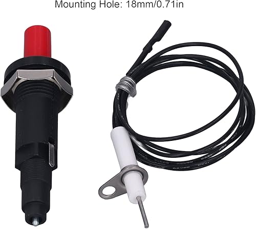 Miniatura 5 de UPQRSG Juego de 2 kits de encendido por chispa piezoeléctrica, 1 salida 2 encendedores de botón de propano, encendido de botón de encendido con