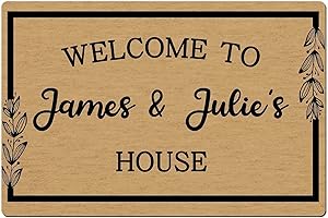 Custom Door Mat with Text, Personalized Doormat for Your Home