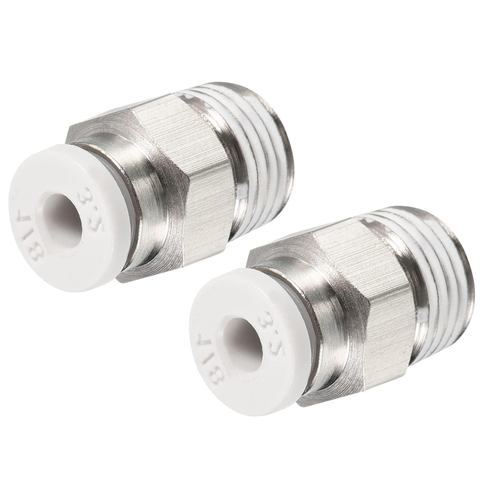 Evite fugas de aire con el tubo neumático recto de 3 mm OD y rosca macho G1/8, kit de 2