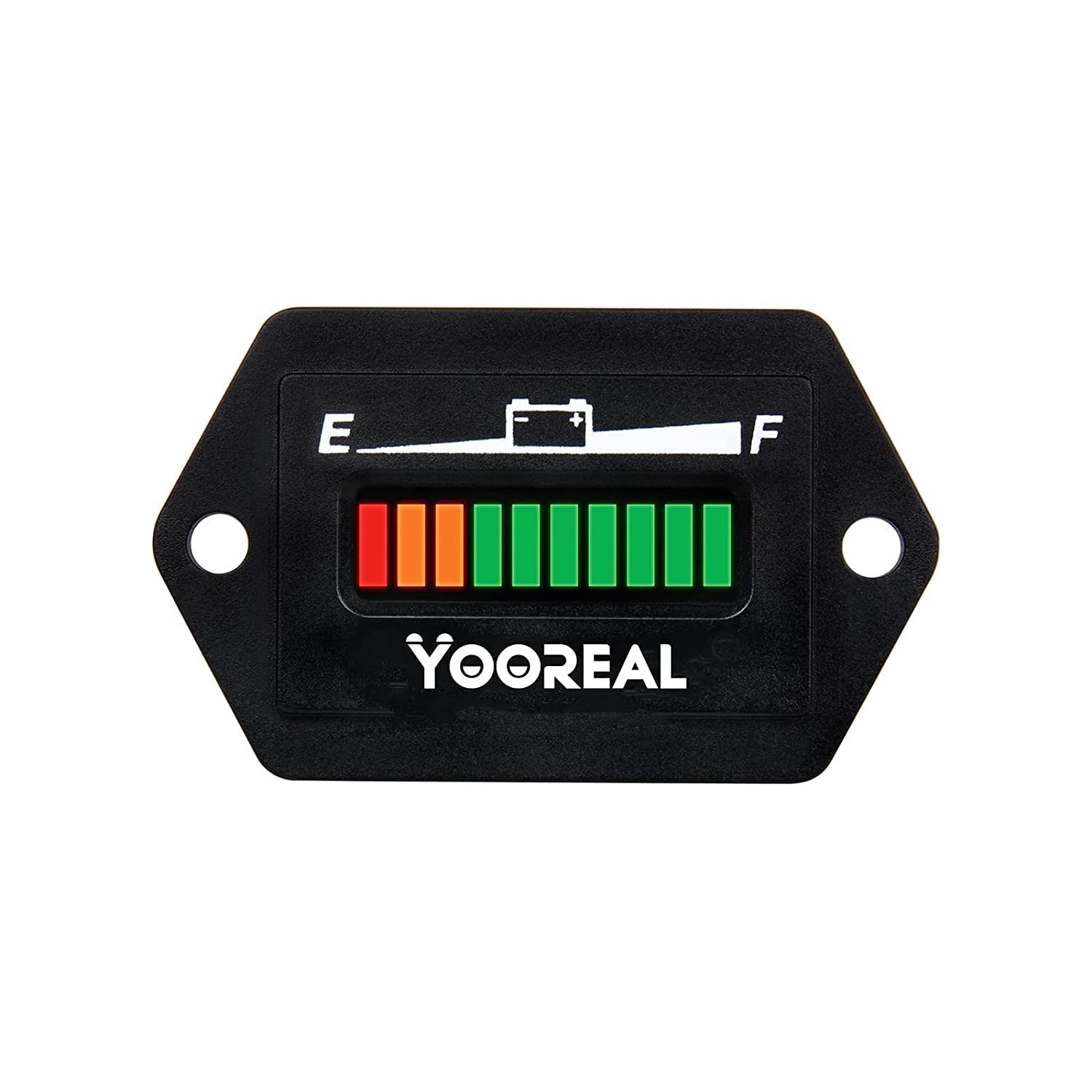 Yooreal 48V Lead Acid Battery Meter,Battery Usage Indicator,Suitable for Golf Cart Travel Trailer Forklift Scrubber Machine Ebike