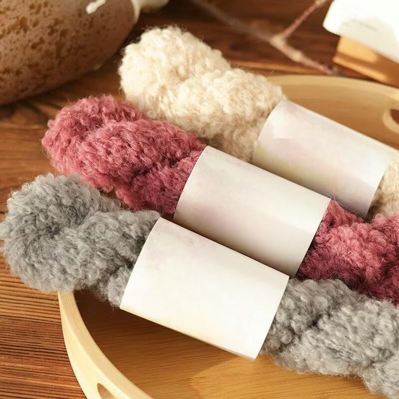 5/10/15/20 ovillos de 50 g de Hilo bouclé de Lana Suave, Hilo de Peso Medio para Tejer a Mano, para Bufandas, Gorros, suéteres y decoración del hogar de Ganchillo DIY
