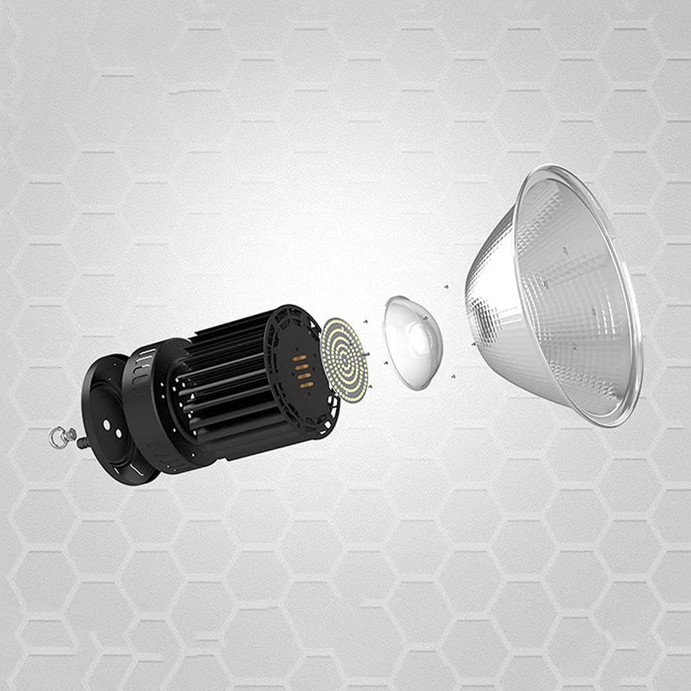 LED High Bay Light IP66 Waterproof 6500K Garage Industry Lamp 10000lm for Factory Workshop Industrial Warehouse High Bay Light,50w