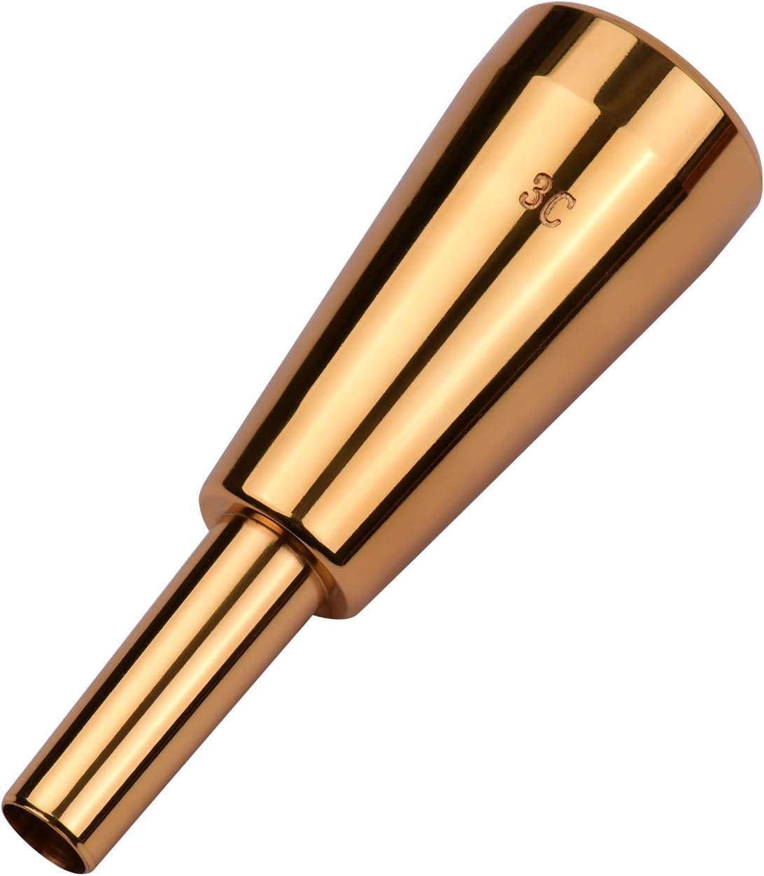 3C Trumpet Mouthpiece Thickened Heavier Brass Instrument Accessory for Standard Trumpets Silver-Plated Sturdy Rich Mega Tone Replacement