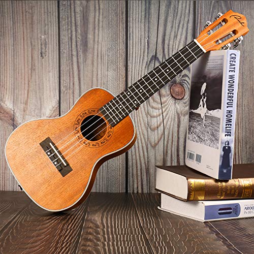 Ranch Concert Ukulele 23 inch Classical ukelele Instrument with Online 12 Lessons Professional Beginner Ukalalee Starter Pack Bundle Ukele Gig bag - Image 6