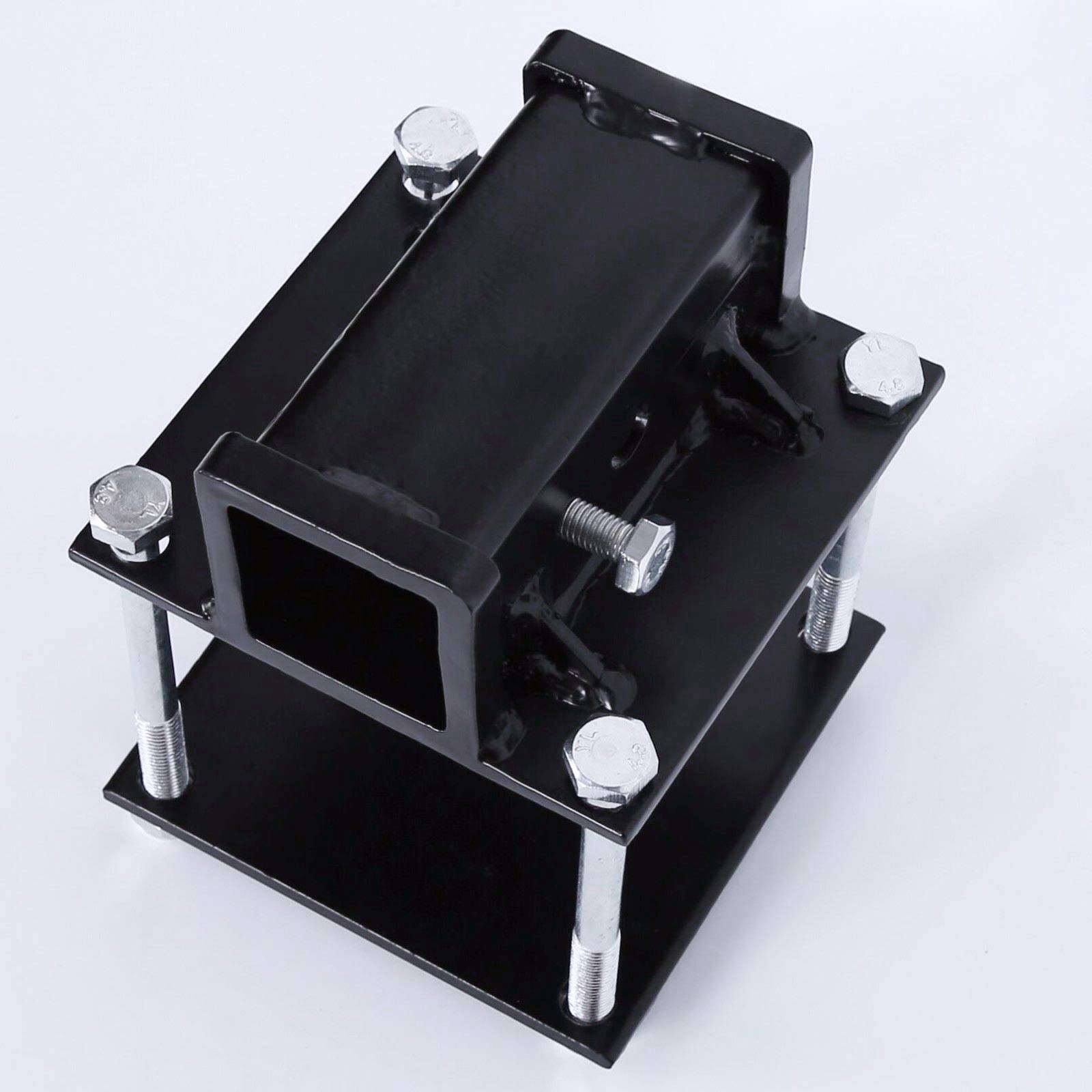 RV Bumper Hitch Receiver 2 inches Adapter for 4-4.5 inches Bumper Trailer Cargo Carrier Bike Racks(200LBS)