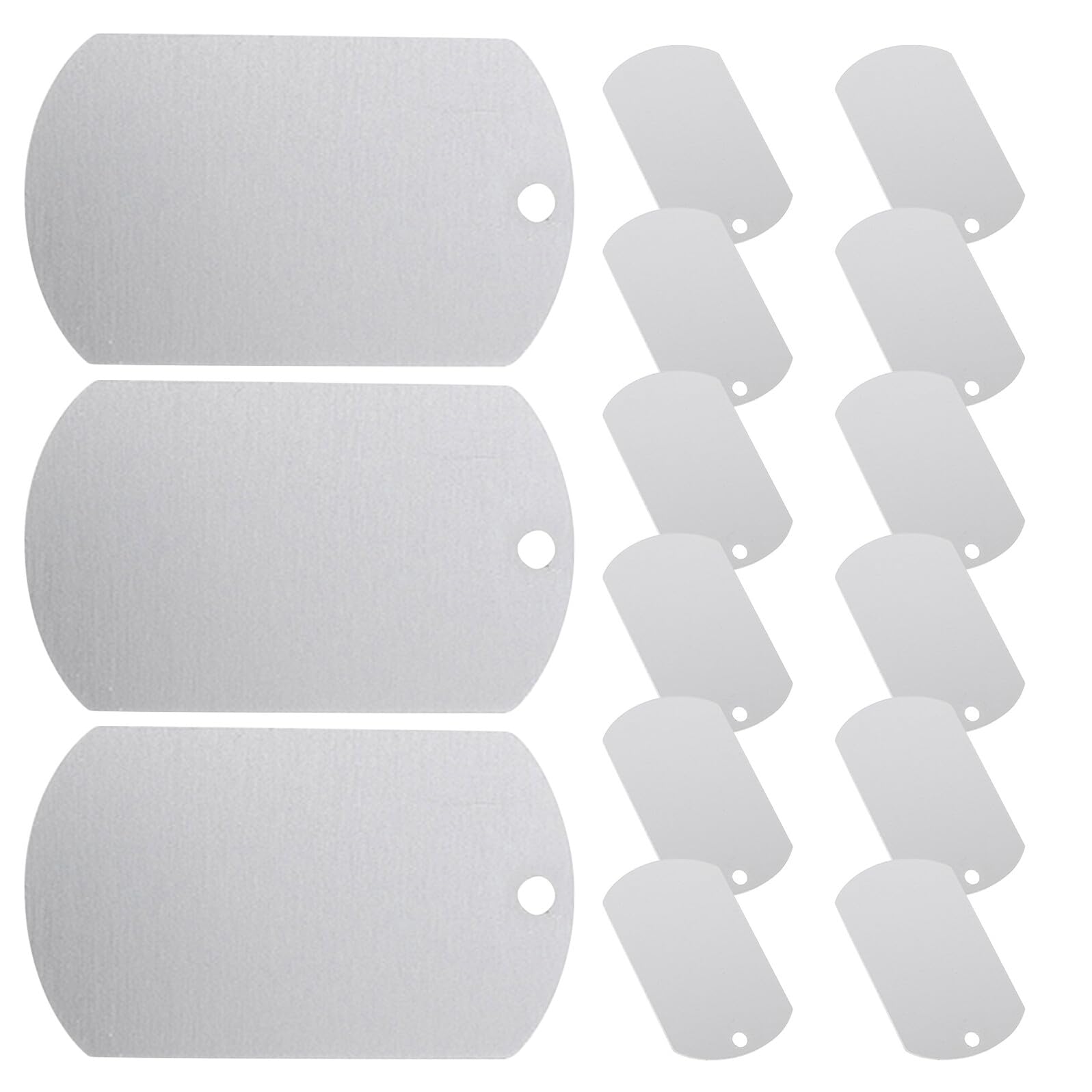 Médailles en aluminium argenté SUPVOX haut de gamme au design poli pour gravure collier