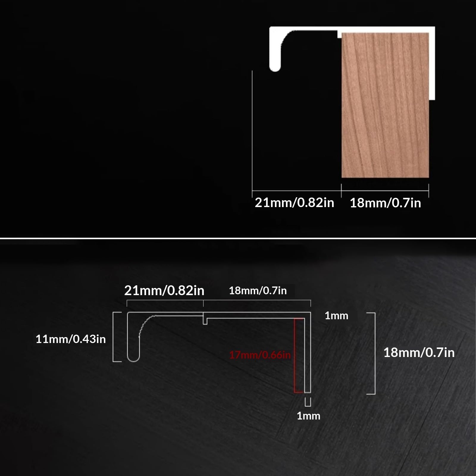 Maniglie per mobili in lega di alluminio, confezione da 2 maniglie nascoste per armadi, finitura liscia, perfette per cucine moderne, armadi e mobili da bagno (nero, L: 100 cm)