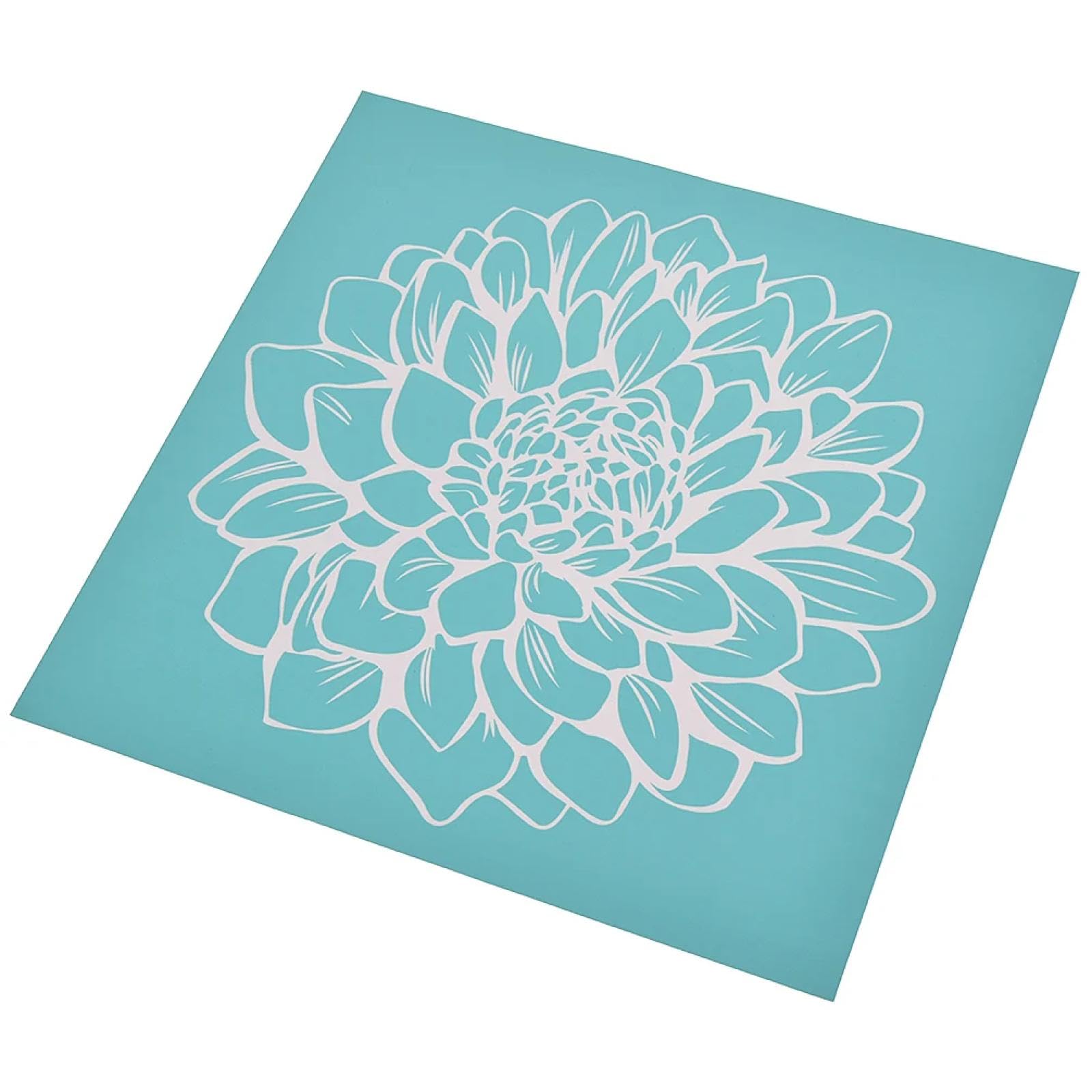 MANGOUSONG Screen Printing Kit,30x30.5cm Square Blooming Silk Screen Stencils Reusable Silkscreen Print Kit for Printing Handbag Decoration Template ?Seal Tool