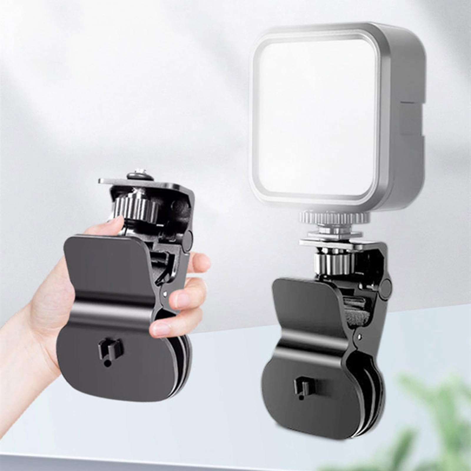 2-pak uchwyt na klips do selfie ze złączem śrubowym 1/10.2 cm – uniwersalny stojak zaciskowy do monitorów, kamer, kamer internetowych, telefonów i tabletów – idealny do rozmów wideo, przesyłania