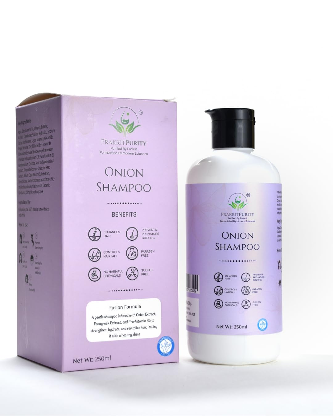 Onion Shampoo for Hair Growth & Strengthening | Natural Shampoo with Onion Extract & Pro-Vitamin B5 | Reduces Hair Loss & Breakage, Promotes Hair Growth, Soothes Itchy Scalp | Adds Shine & Bounce to Dull, Weak Hair | Sulfate-Free & Paraben-Free | For Men & Women | 250ml-image-40