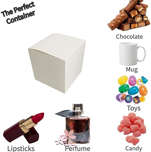 Miniatura 3 de XCXGYCA Cajas de regalo blancas paquete de 10 cajas de regalo pequeñas de 7 x 7 pulgadas con tapas para cajas de regalo de fiesta de cumpleaños