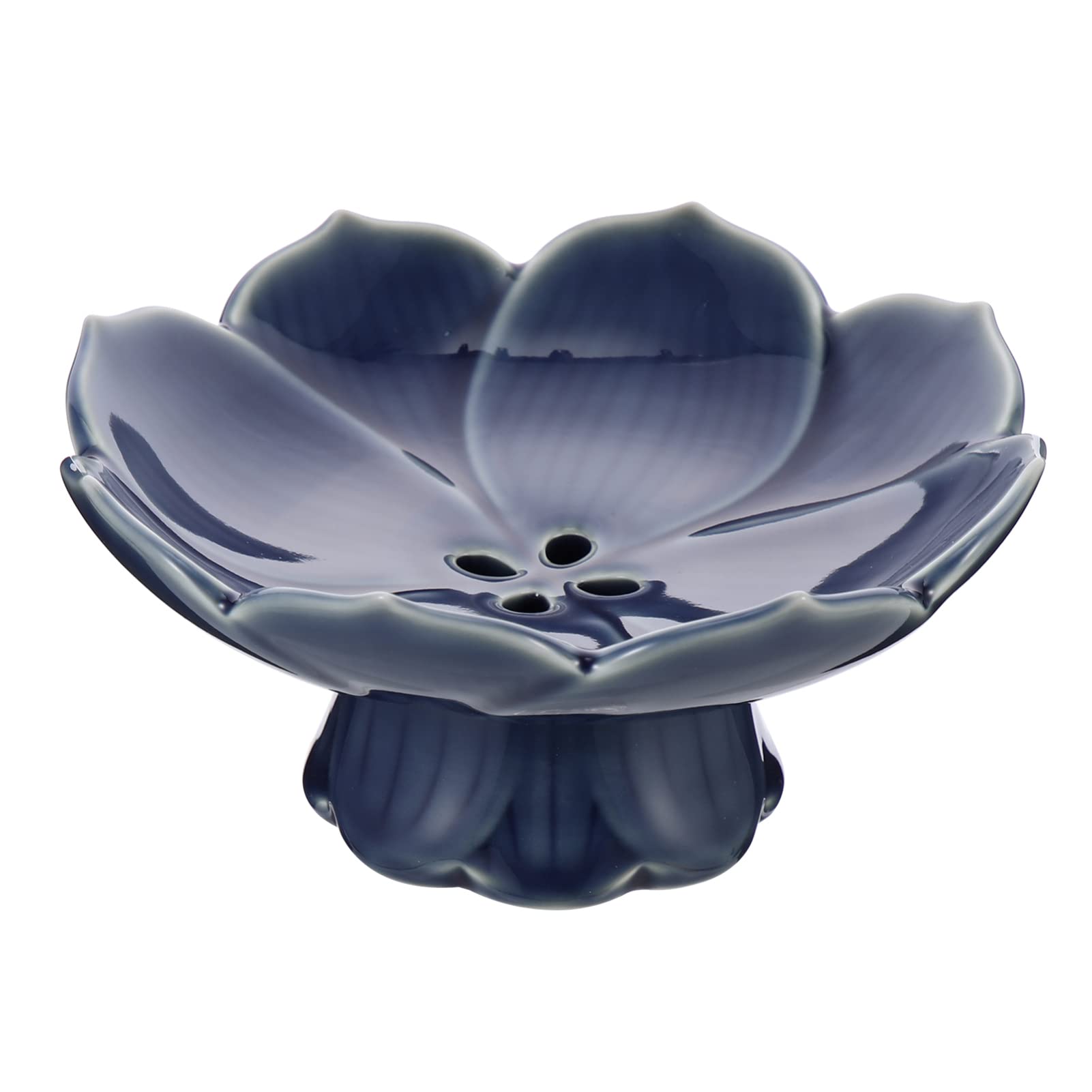 CALLARON Lotus Fruit Plate Decorative Serving Bowl Fruit Basket Easy to Store Snacks Made of Ceramic