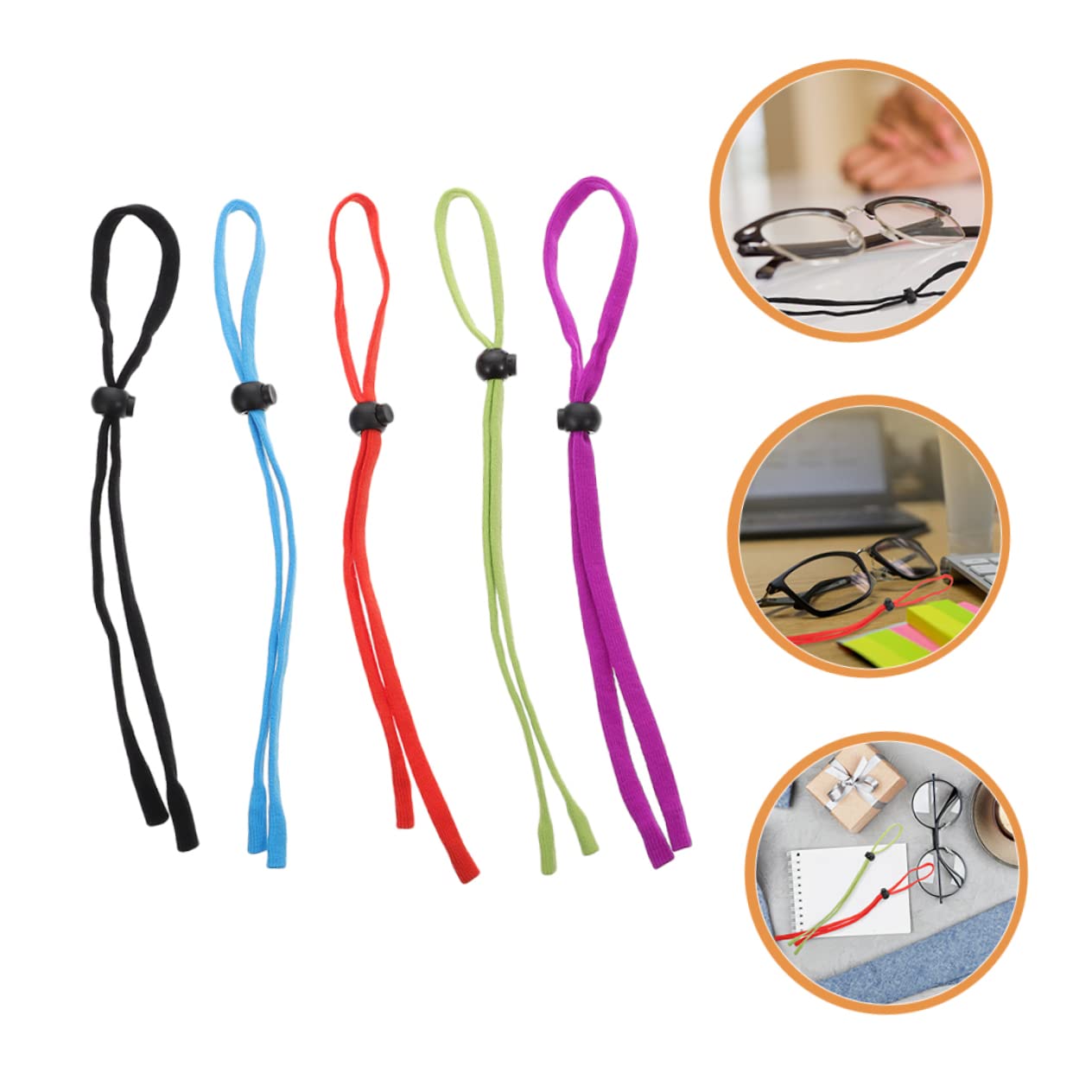 GALPADA 20pezzi Cinghie Regolabili Per Occhiali Sportivi Antiscivolo Per Occhiali Accessori Pratici Per e Vari Colori