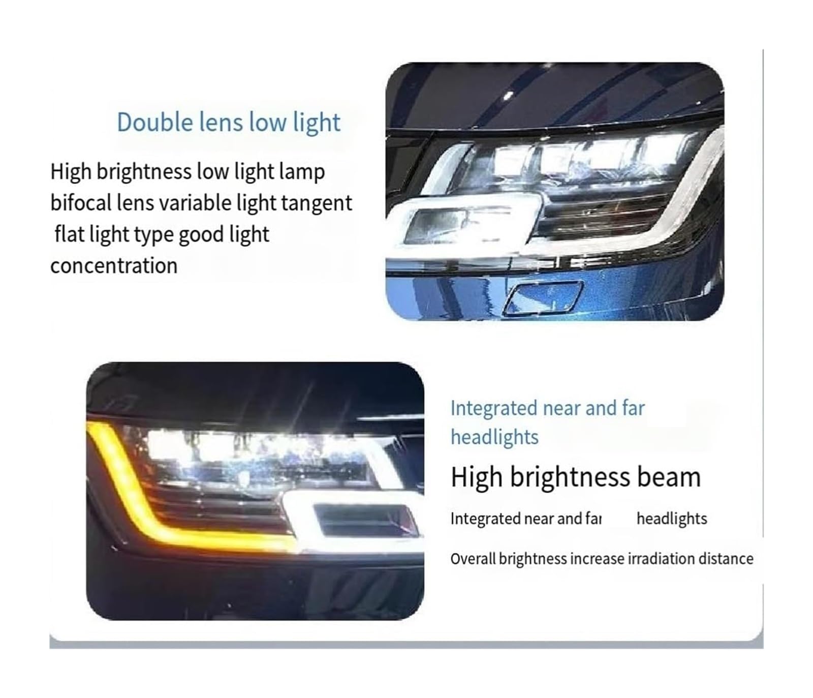 Dynamiczne kierunkowskazy dla Land Rover Range Rover Vogue L405 reflektory przednie światła mijania/drogowe światła tylne (lewa strona/lewa strona)