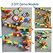 COUOMOXA Marble Run Building Block Set Gear Building Set Classic Big Building Blocks Dinosaur Garden Blocks Educational STEM Toy Bricks Set Kids Race Track Luxury Gift for Kids