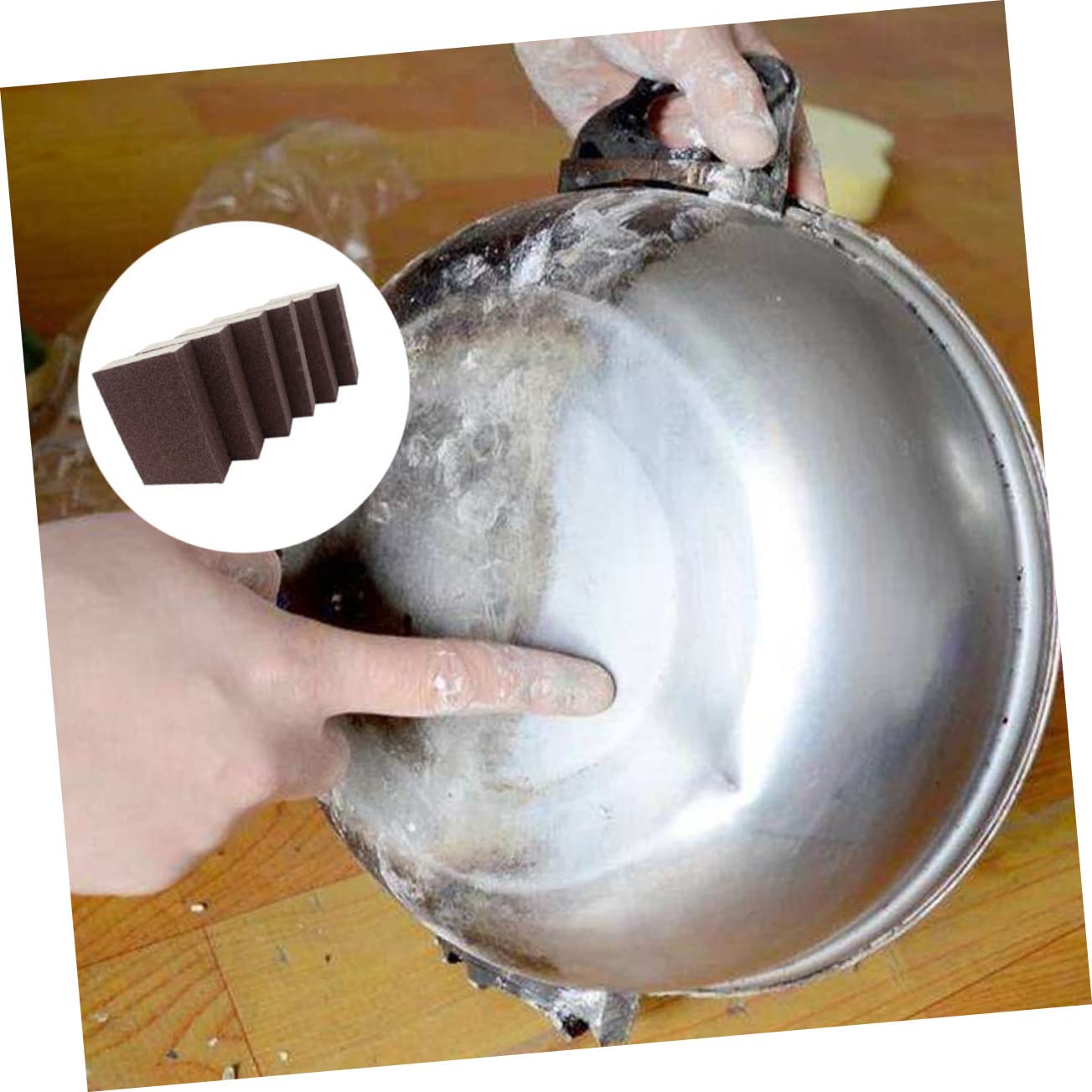 MAGICLULU 12piezas Unidades Esponjas De Lijado Multifunción para Limpieza De Ollas y Sartenes Esponjas Abrasivas para Cocina Uso Mojado y Seco Elimina Óxido y Suciedad