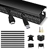 STAGEEK Cable Trunking Kit - 9 Pieces, 3.5 Meter Open Slot Desk Cable Management, Self-Adhesive Cable Tidy, Hide Cords for PC, Wire Raceway Cover for Home Office - 9 X L39cm W4cm H2cm, Black STAGEEK Cable Trunking Kit - 9 Pieces, 3.5 Meter Open Slot Desk Cable Management, Self-Adhesive Cable Tidy, Hide Cords for PC, Wire Raceway Cover for Home Office - 9 X L39cm W4cm H2cm, Black