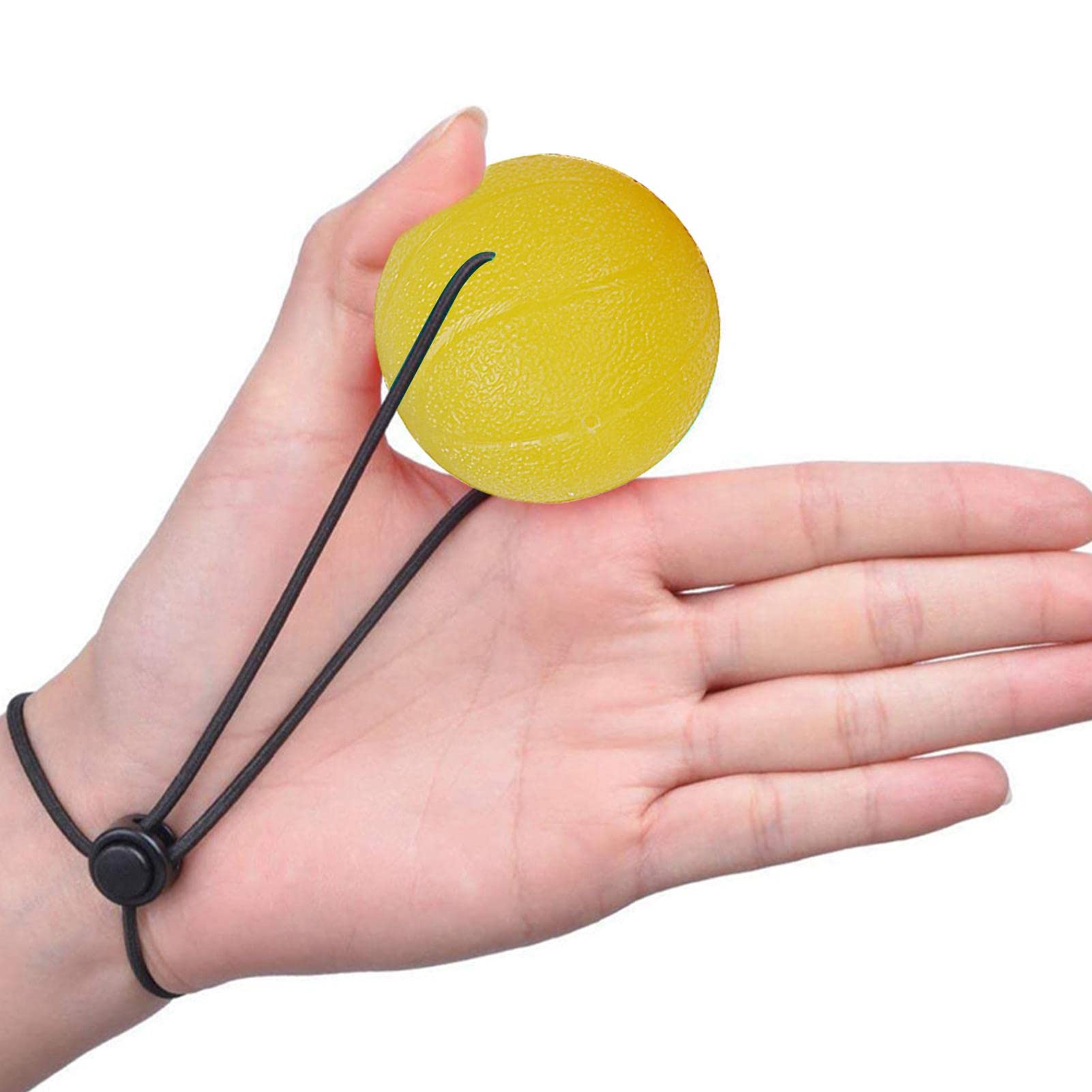 Squeeze Ball for Hand Strength - Finger Exerciser with Adjustable Wrist Lanyard | Multiple Levels Exercise Gel Squeeze Balls for Hand Finger Wrist Muscles Training
