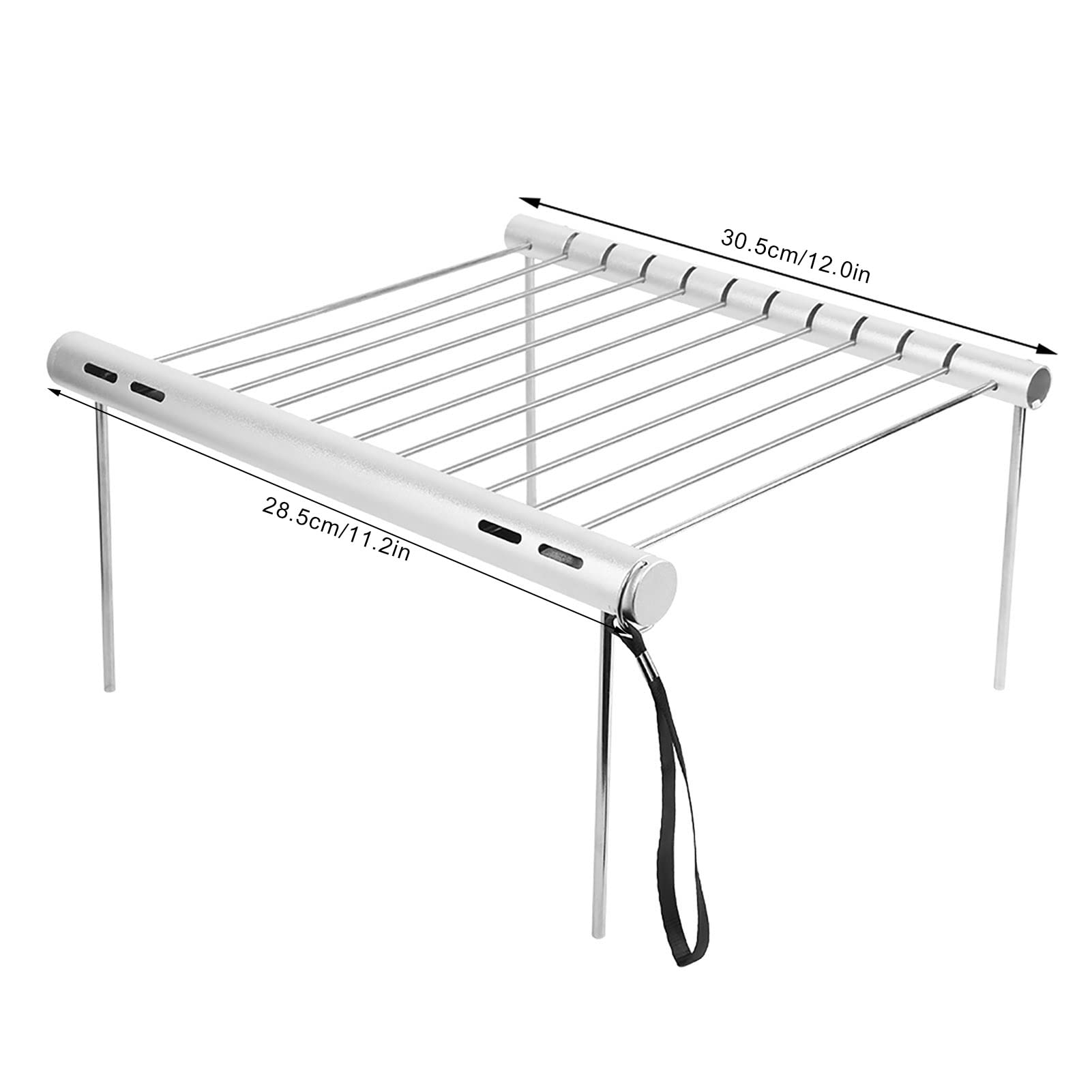 Parrilla de acero inoxidable Soporte plegable de carbón portátil Parrilla de barbacoa para parrilla para parrillas de carbón 2