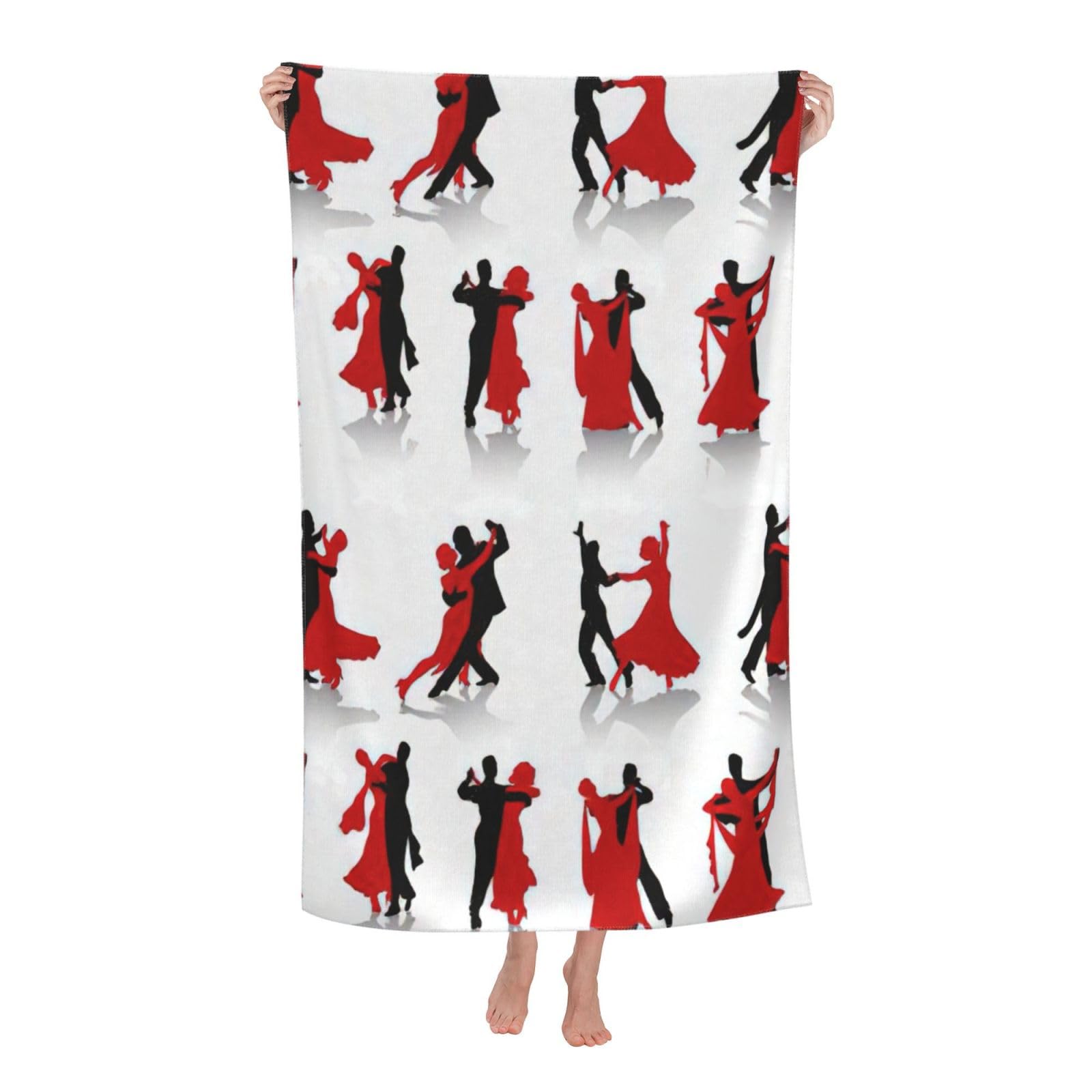 NImongt Ballroom Dance Print Oversized Adult Beach Towel For Travel Weekend Getaways Festivals Camping Trips