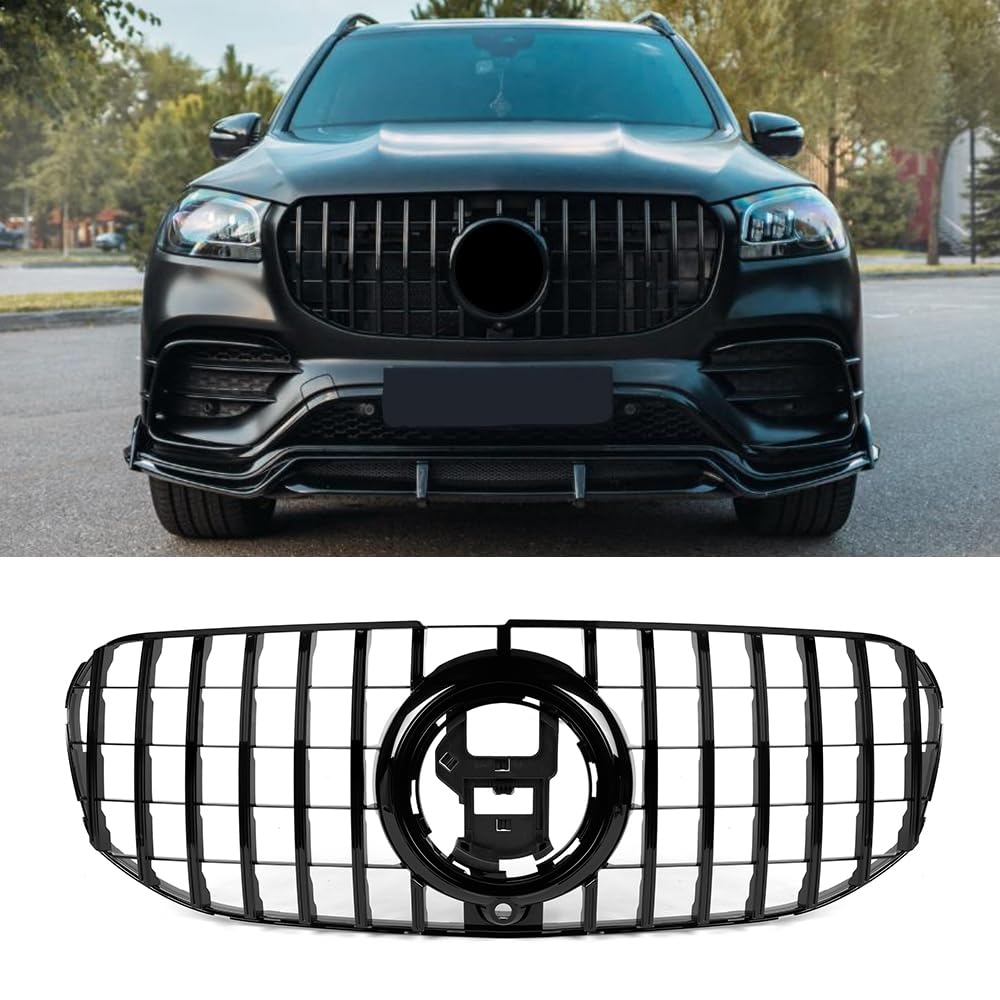 Front GT Grille with Camera Hole for Mercedes Benz 2020-2023 GLS-Class X167 GLS350 GLS450 GLS400 GLS580