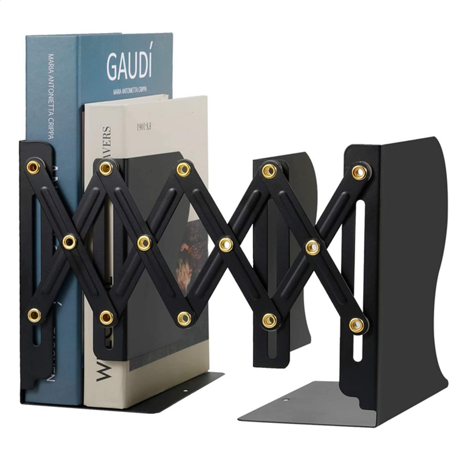 SKEIDO Retractable Bookends For Shelves Book Support Stand Adjustable Bookshelf Organizer Desk Organizer Office Accessories Bookshelf