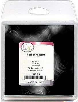 CK Products Foil Wrappers, 4" x 4", Black