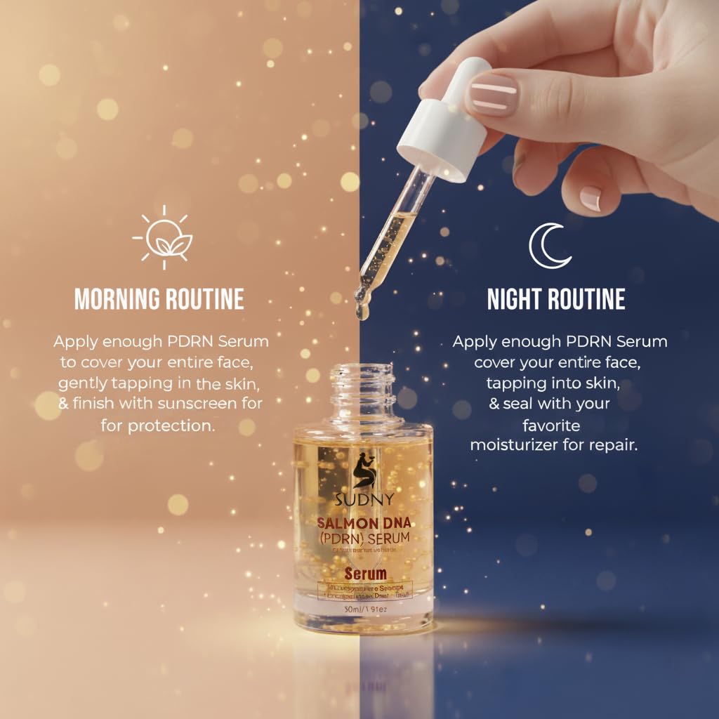 Salmon DNA PDRN Face Serums - Glow Serum with Niacinamide, Hyaluronic Acid, Collagen, Vitamin C & Peptides - Hydrating, Brightening & Firming Serum for Radiant, Smooth & Balanced Skin - Image 2