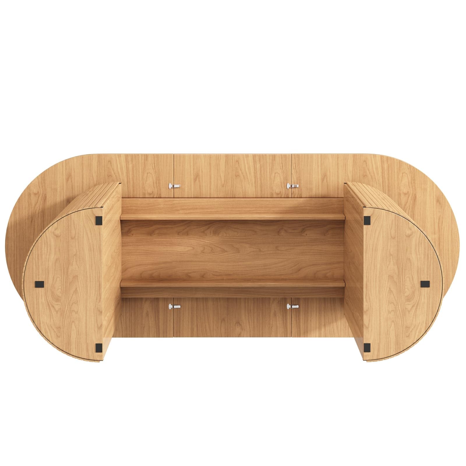 Sweiko Table à Manger Extensible avec Rangement Caché, Bureau Convertible avec Épais, Dining Table avec Pieds Rainurés, Meuble Gain de Place pour Salon, Cuisine
