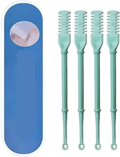 Dubbel huvud manuell näshårstrimmer – smärtfritt groomingkit för män och kvinnor (grön-4 st)
