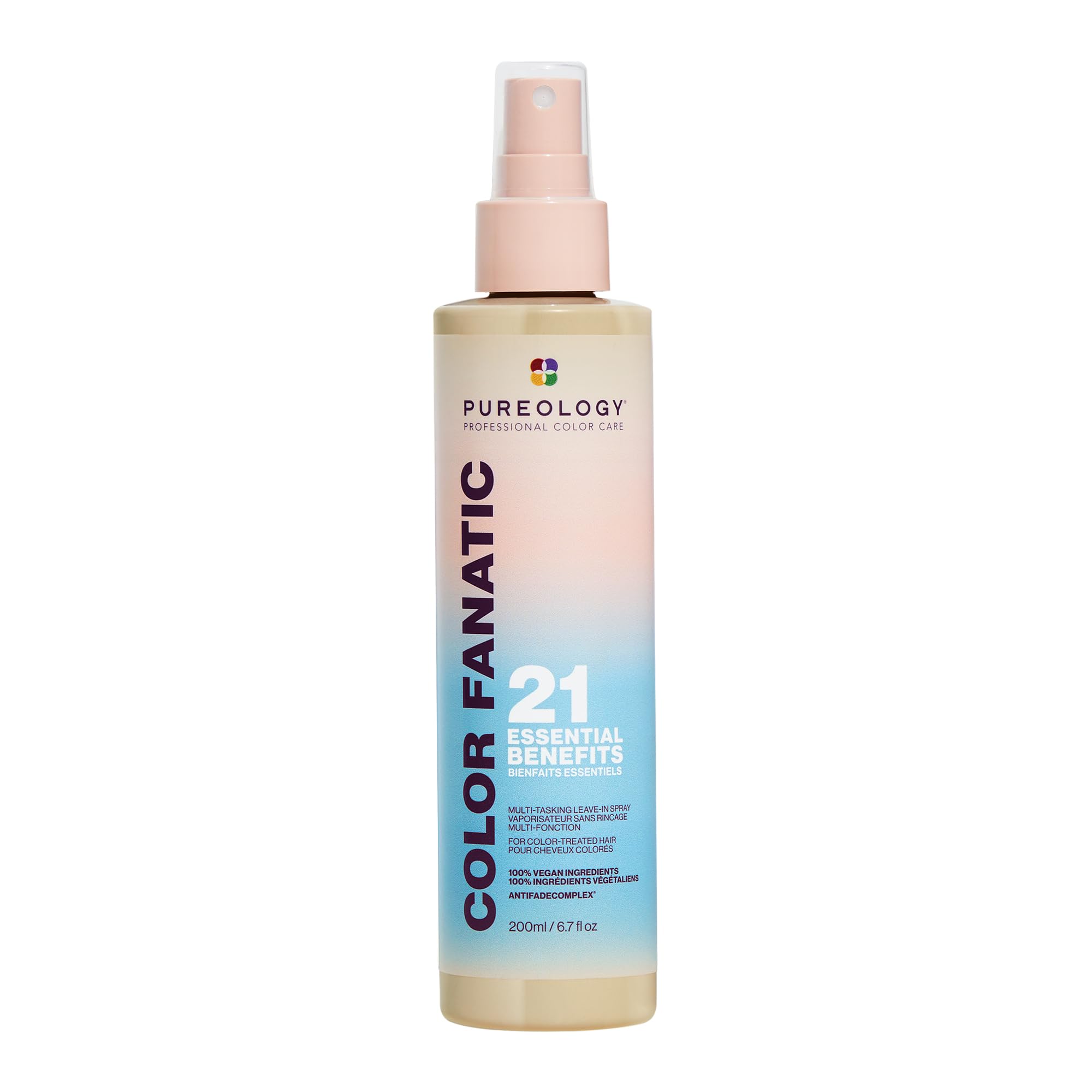 Pureology Color Fanatic, Multi-Tasking Spray, 21 Benefits, Primes, Perfects & Protects Colour-Treated Hair, Leave In Conditioner Spray, Vegan Formulas, Sulphate Free for a Gentle Cleanse, 200 ml