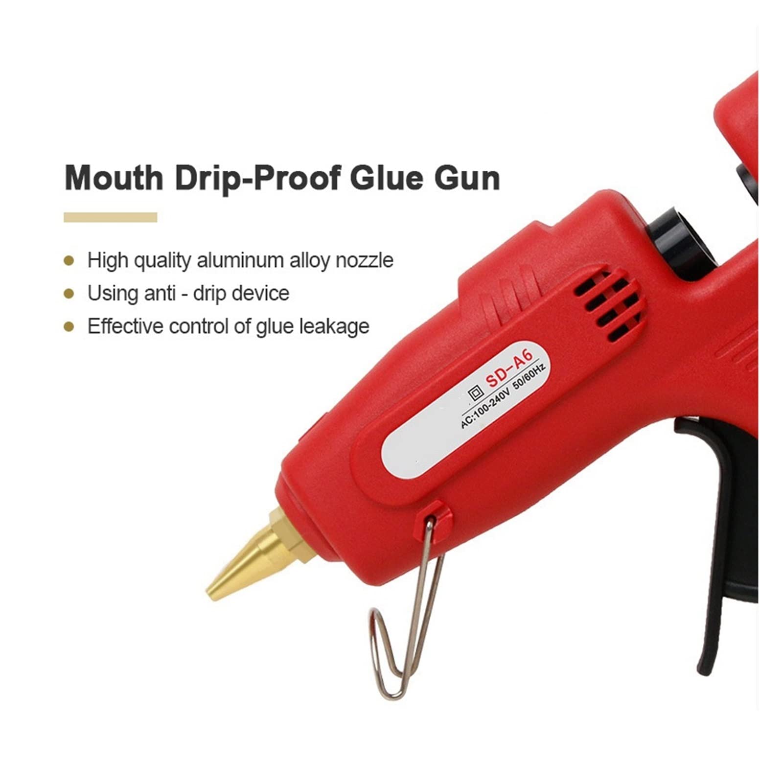 Pistolet à Colle Chaude pour l'artisanat Pistolet à Colle thermofusible Double Puissance 60/100W 11mm Stick Big HandTool Outils de décoration de Noël pour Le Bricolage à la Maison