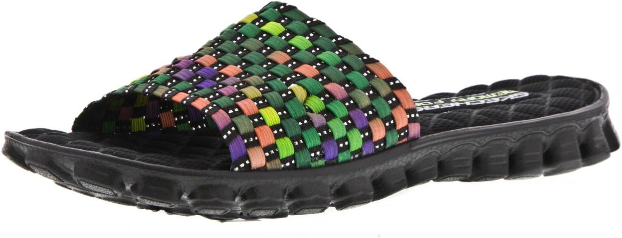 Skechers EZ Flex Cool Sand Piper Womens Sandals Black/Multi 9