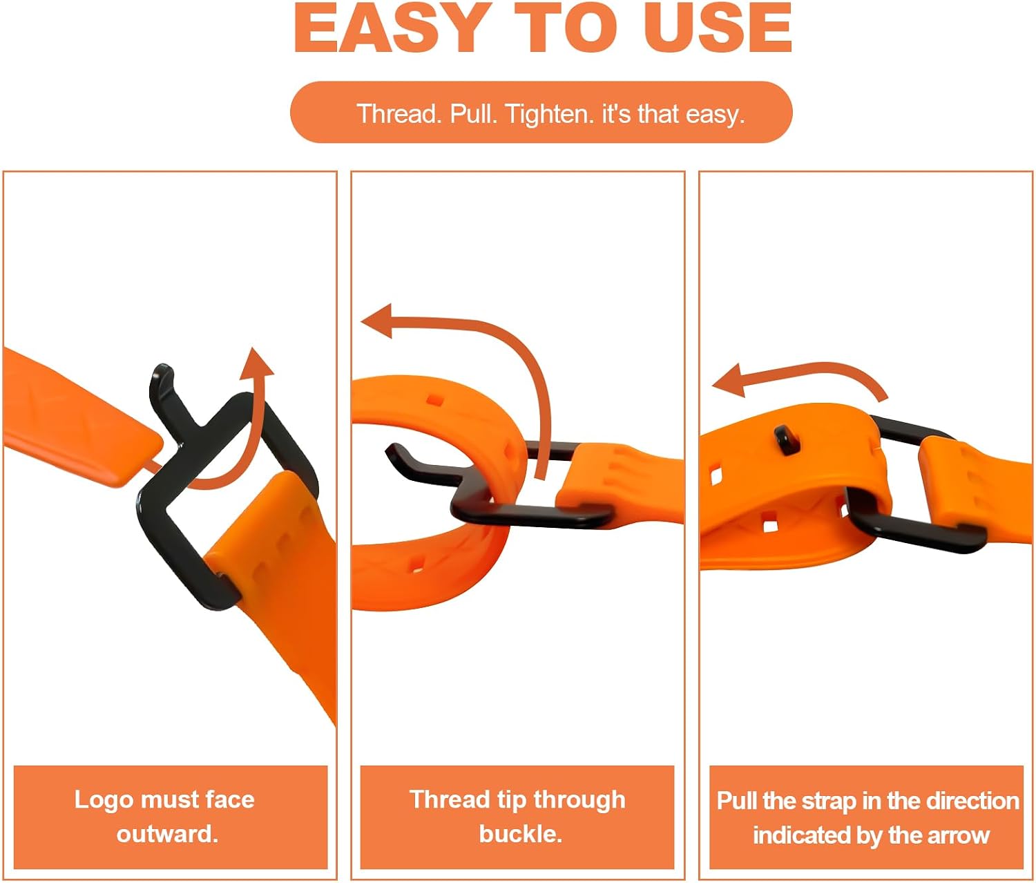 4 Pack 22" Rubber Tie Down Straps,Quick Lashing Straps with Buckles