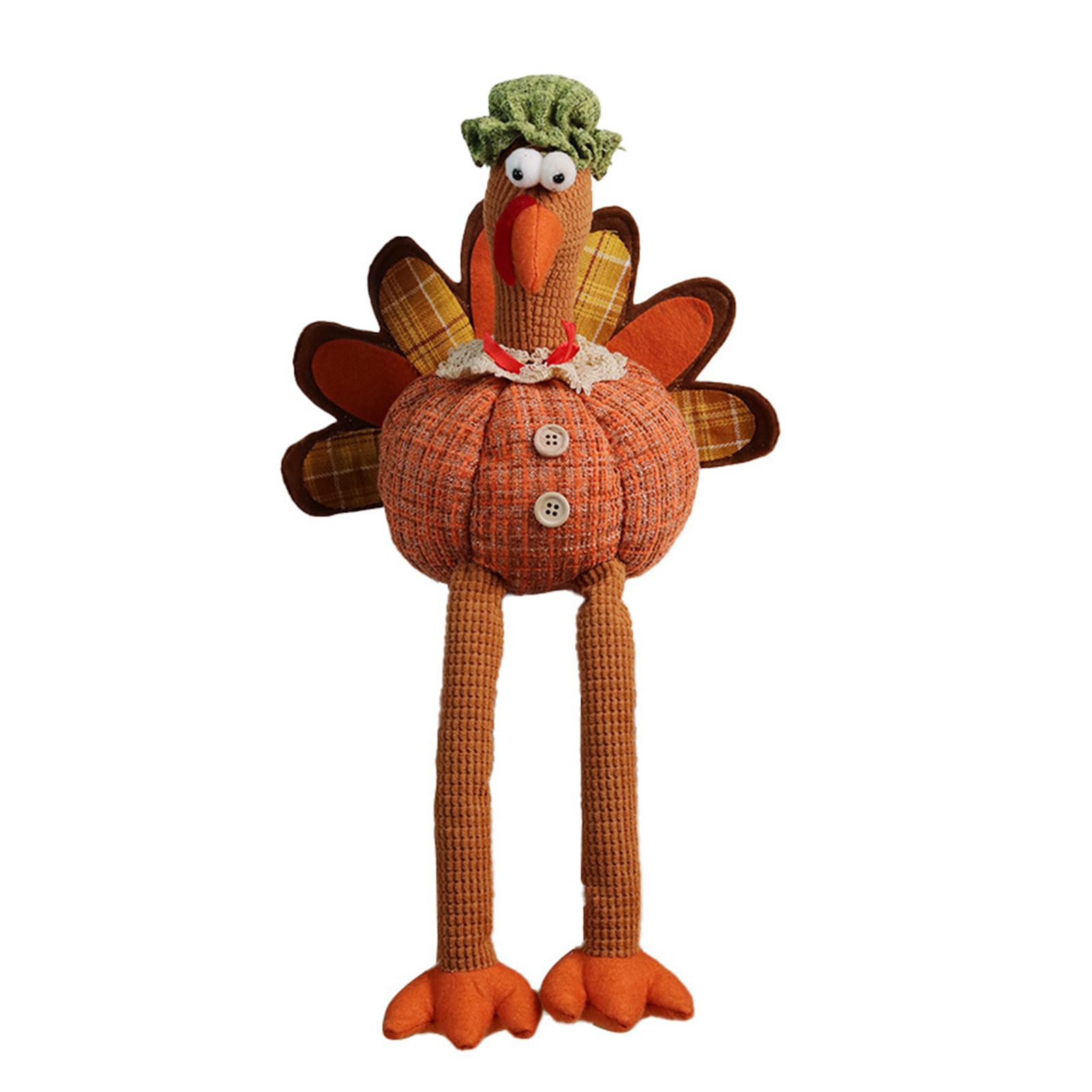 Hsioluted Collectable Dolls Table Shelf Fall Ornaments Hanging Leg Turkey Figurine Window Display Decors Festival Poseable Figure Holiday Collectible Decors