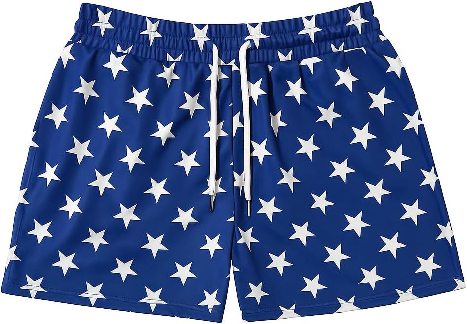 cheetahboo 4th of July Blue Star Shorts Womens Adult USA Women Woman Trunks Flag America 2025 Summer Outfit