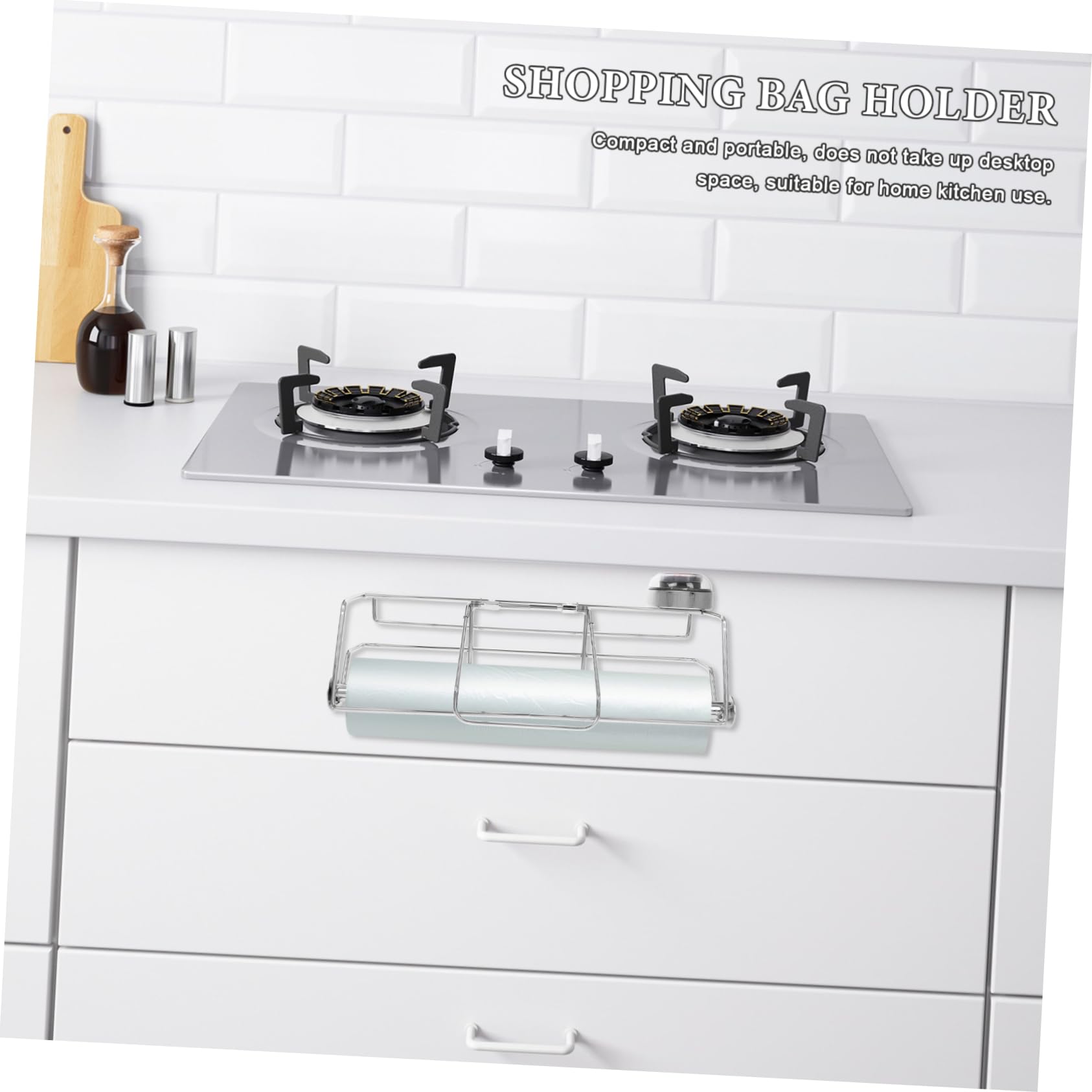 Dispensador De Bolsas Rollo Acero Inoxidable Soporte Para Bolsas Organizador De Compras Dispensador De Húmedas
