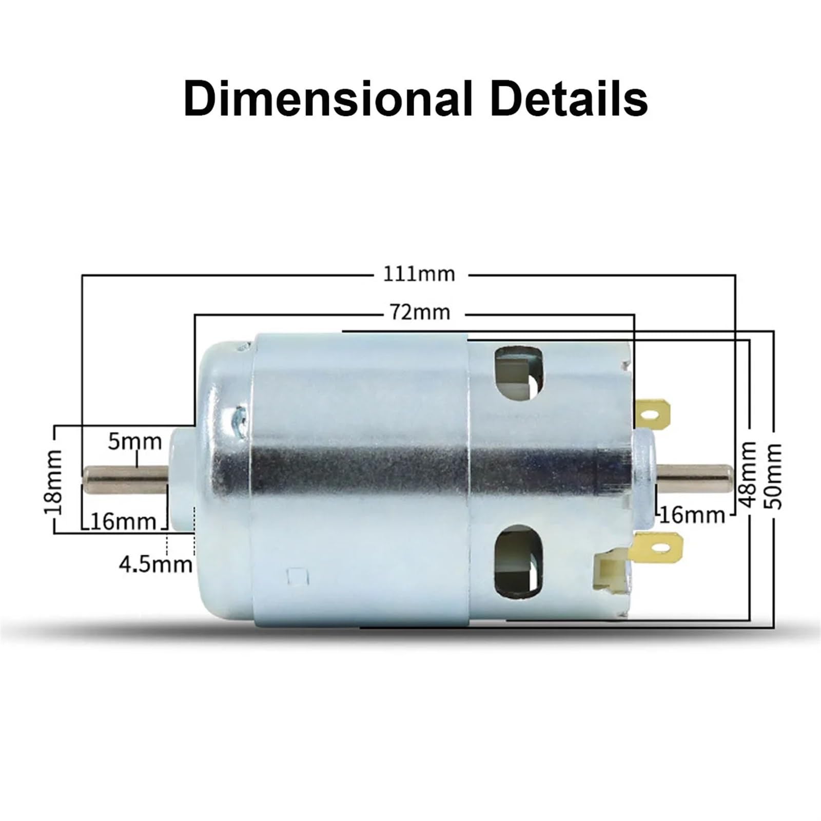 895 12V/24V DC Motore 10000RPM Doppio Albero di Uscita Doppio Cuscinetto A Sfere Motore Alto for Utensile Elettrico FAI DA TE trapano Micro Macchina