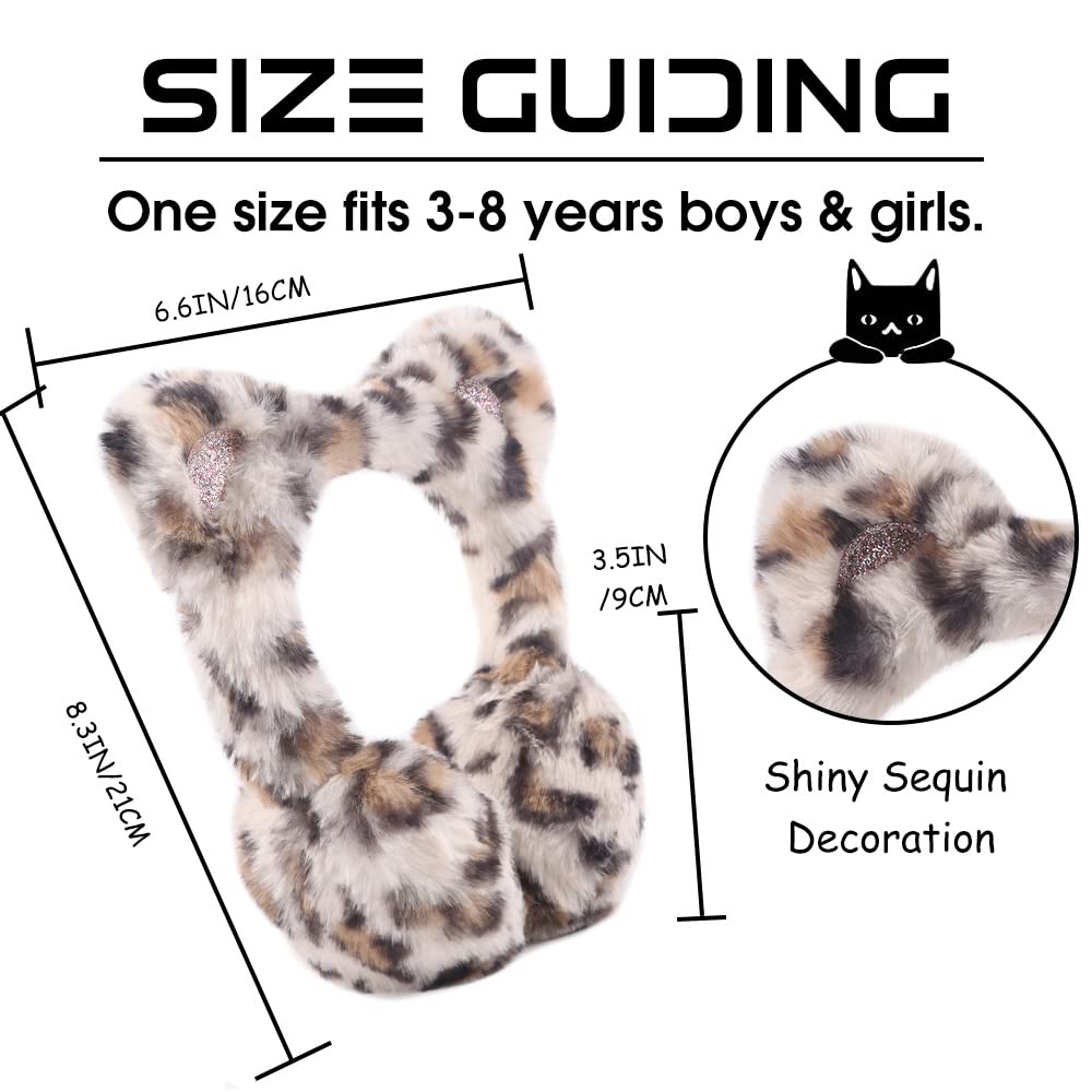 Pesaat Chaud Enfant Cache-oreille D'hiver Mignon Chat Cache Oreille Pour Fille Garçon Oreille Protect