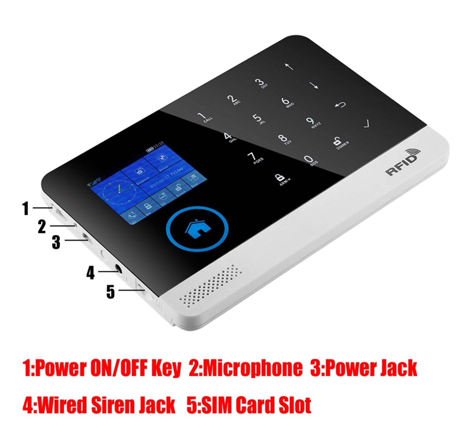 Sistema de alarma de seguridad para el hogar, Alarma inteligente, cable inalámbrico, en casa, GSM, seguridad del hogar con Sensor Detector de movimiento, de alarma antirrobo, Control por aplicación p