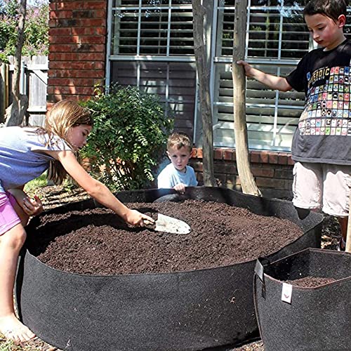 Gwokwai 30 Gallon Raised Garden Bed, Round Planting Grow Bag Heavy Duty Fabric Raised Planting Bed Aeration Fabric Planter Pots For Outdoor Plants Vegetables Flower- 23.6X7.9In (30 Gallon) #TOP6