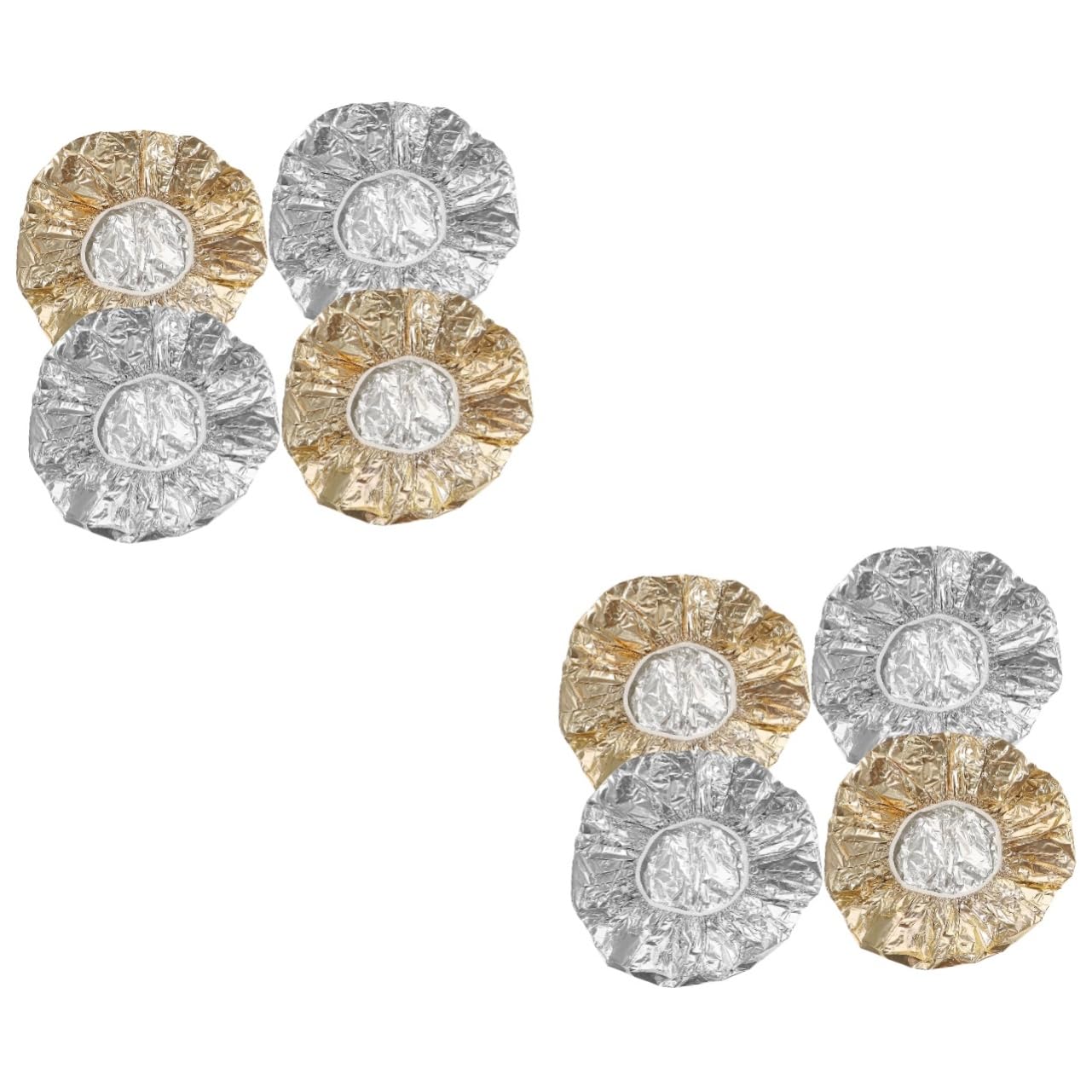 Gogogmee 2sets Professional Hair Processing Hat Thermal Highlights Cap Deep Conditioner Cap Elastic Band 4pcs*2