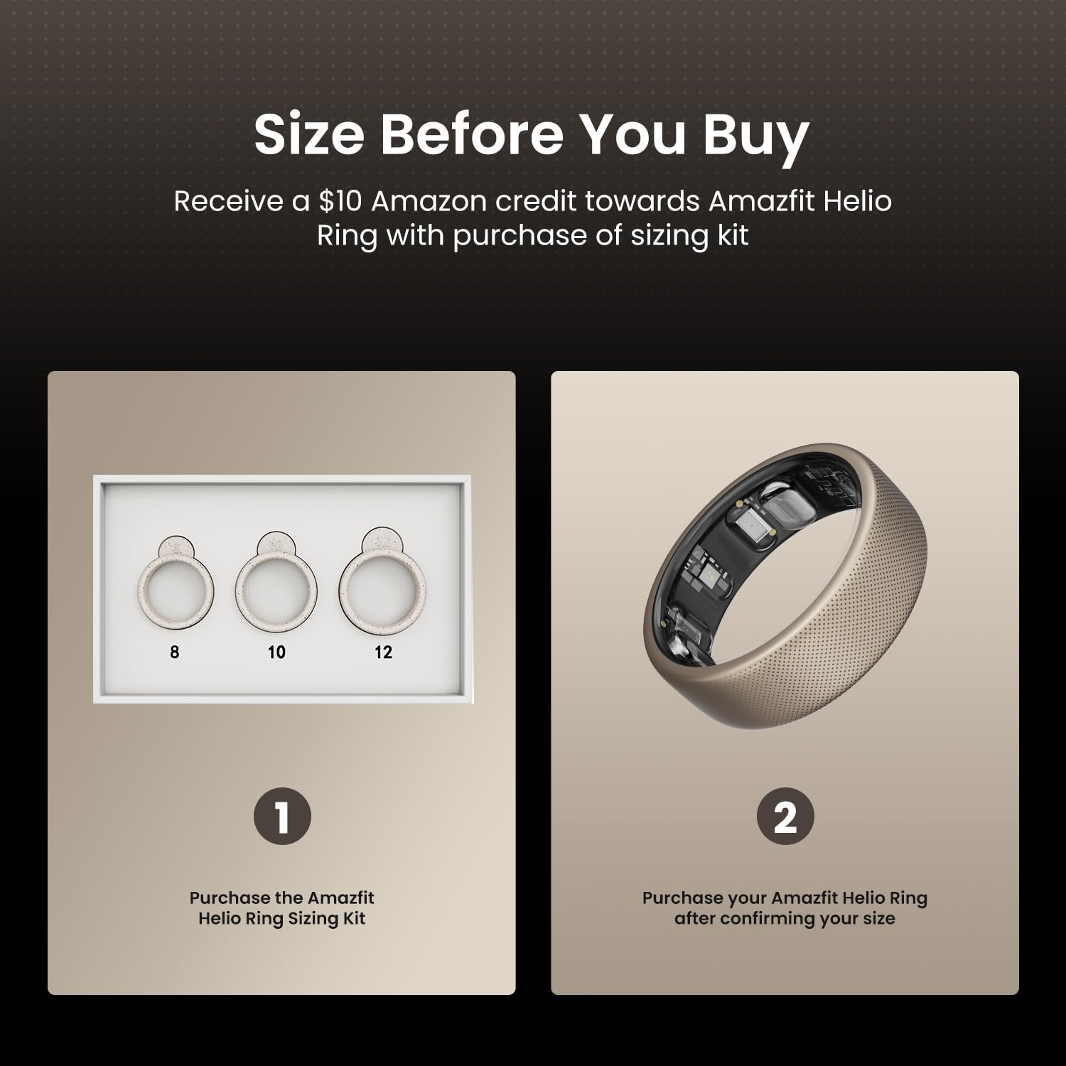 Amazon | Amazfit Helioリングサイズキット - 購入前のサイズ-ユニーク
