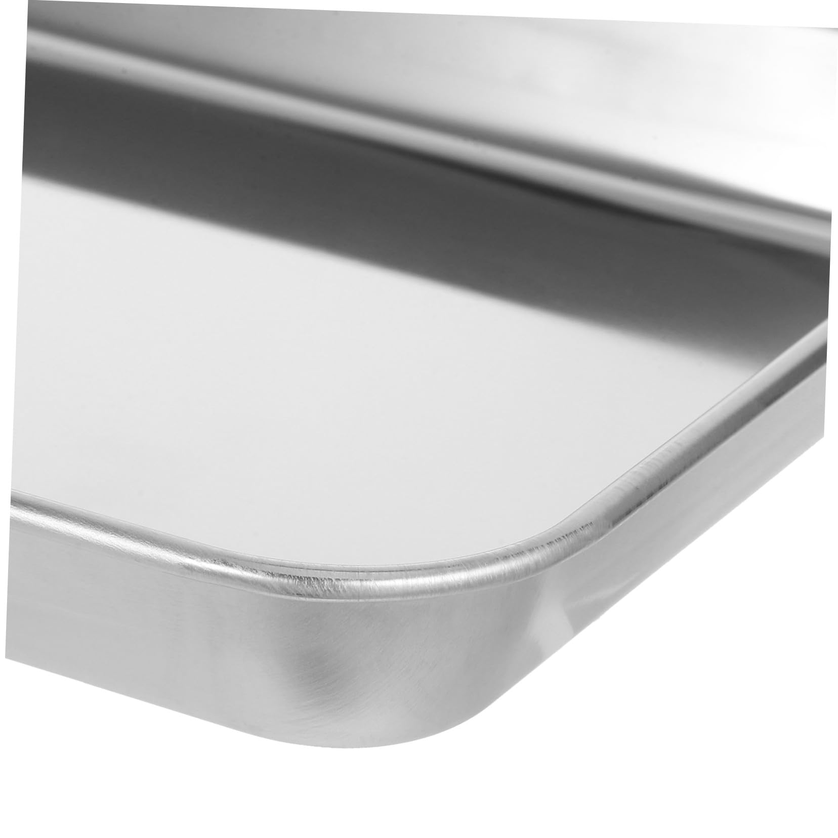 Toyvian Plaque de Cuisson Acier Inoxydable Moule Pâtisserie Réutilisable Antirouille Plateau de Cuisson Lisse et Résistant pour Gâteau Sushi et Barbecue Dimension