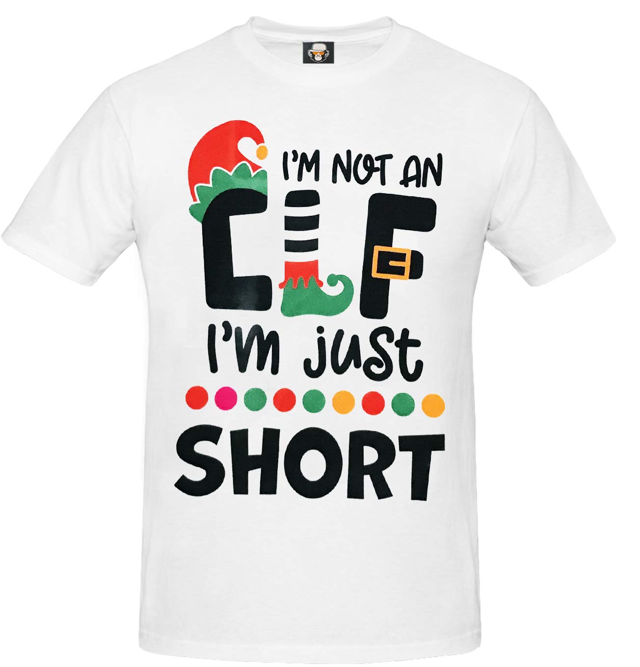 Trend Gear Unisex White I'm Not An Elf I'm Just Short T-Shirt Novelty Secret Santa Joke (Xxl)