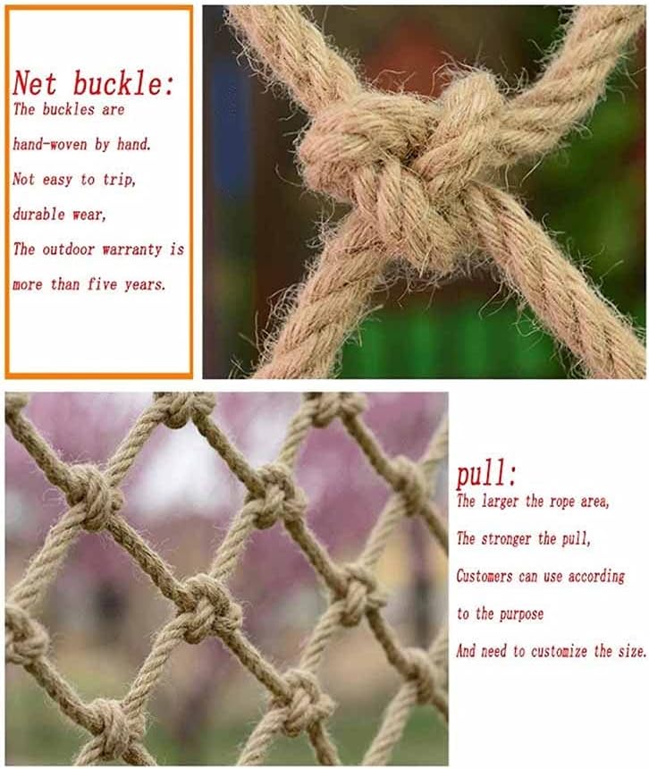Children Climbing Frame Net, Rope Netting Climbing Cargo Net Playground Kids Child Rock Ladder Wall Hammock Tree House Playset Swingset Dia 10mm Grid size12cm(Size:1x1m(3.28X3.28ft))(1x3m)