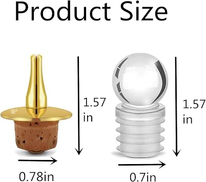 Dasher Tops,Glass Bottle Stoppers, Plastic Funnel for Bitters Bottle (4 Pack)