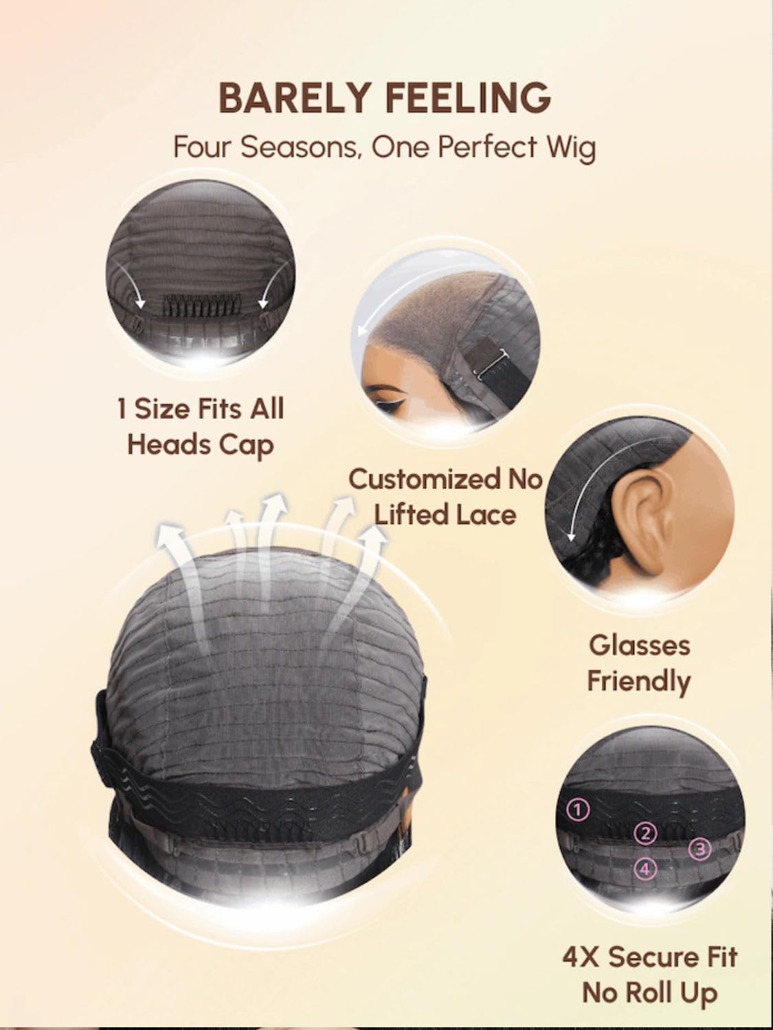 Beauty Forever Bye Bye Knots Glueless Fluffy Body Wave Curtain Bangs Wig Pre Plucked Pre Cut 7x5 Lace Front Human Hair Loose Wave Pre Bleached Pre Everything 3S Ready to Wear Wig 180% Density 20inch — view 5