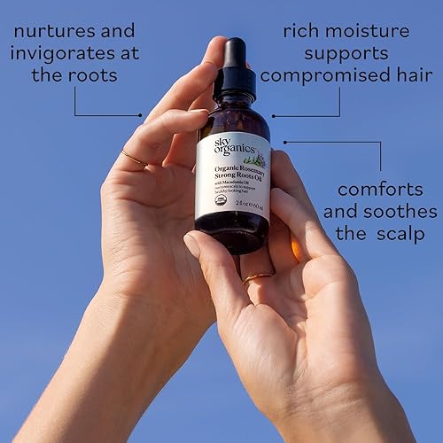 Miniatura 4 de Sky Organics - Aceite orgánico de raíces fuertes de romero - Aceite de romero para el crecimiento del cabello - con aceite de macadamia y aceite de