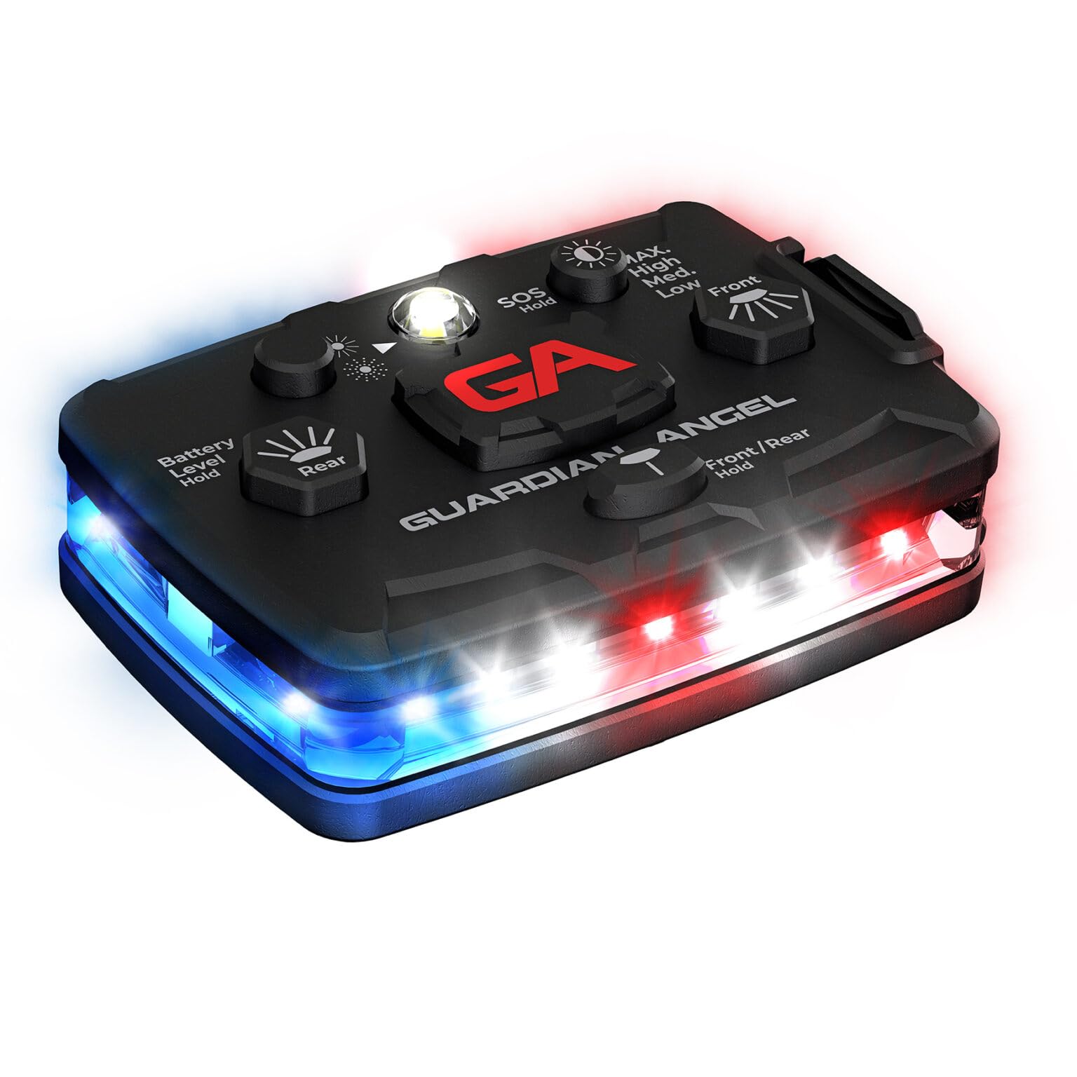 Guardian Angel Elite Series Sicherheitslicht | Beacon-Gerät Wiederaufladbar, magnetisch, freihändig tragbar und montierbar. Für Strafverfolgung, Ersthelfer und mehr.